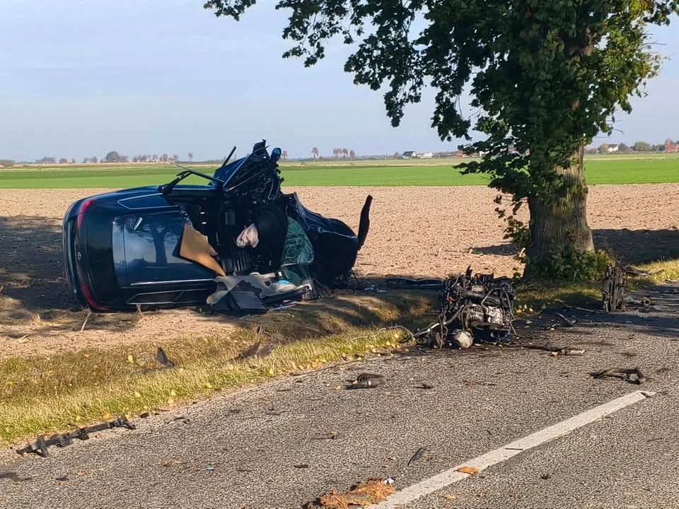 Wypadek drogowy na trasie Czajkowo - Aleksandrowo